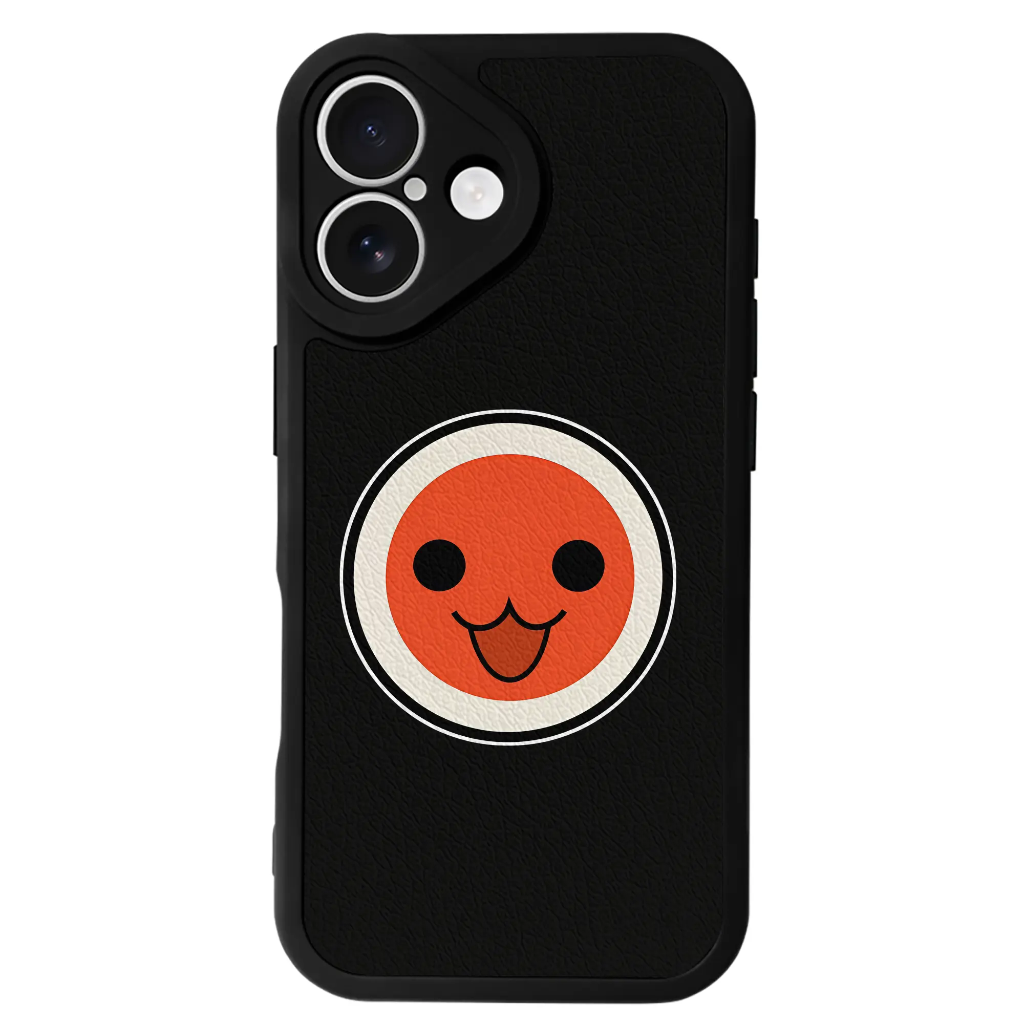 太鼓の達人 グッズ - IPhone 16シリーズ対応 ・ シリコンスマホケース ・ レザー調 ・ 高精度フィット ・ 耐衝撃 ・ ワイヤレス充電対応 ・ 精密カット